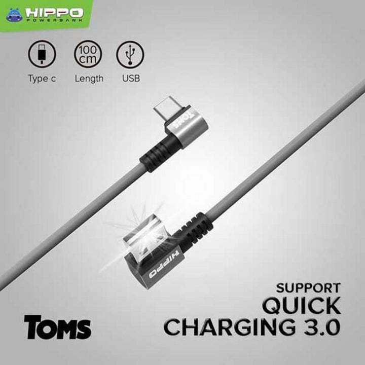 Hippo Kabel Charger Toms 100cm Quick Charging 3.0 Gaming Support Cabel 8