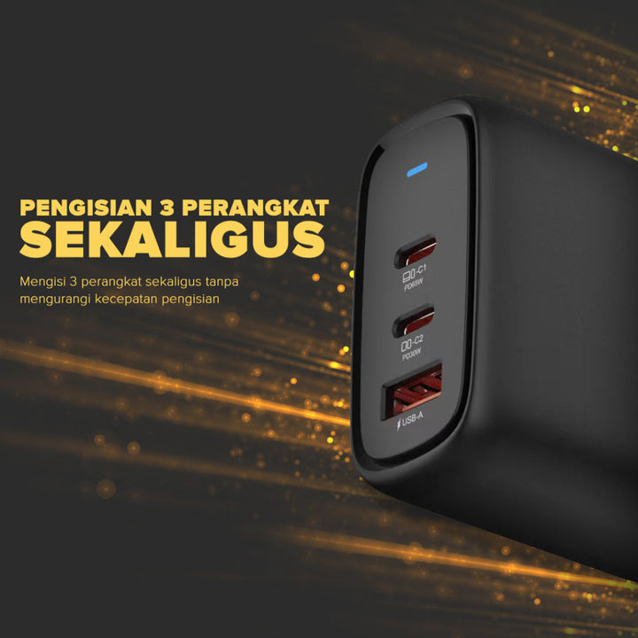 Hippo Adaptor Finix GaN Ultra 65W Original Adapter Kepala Cas Hp Colokan Rumah Charger Type C 7