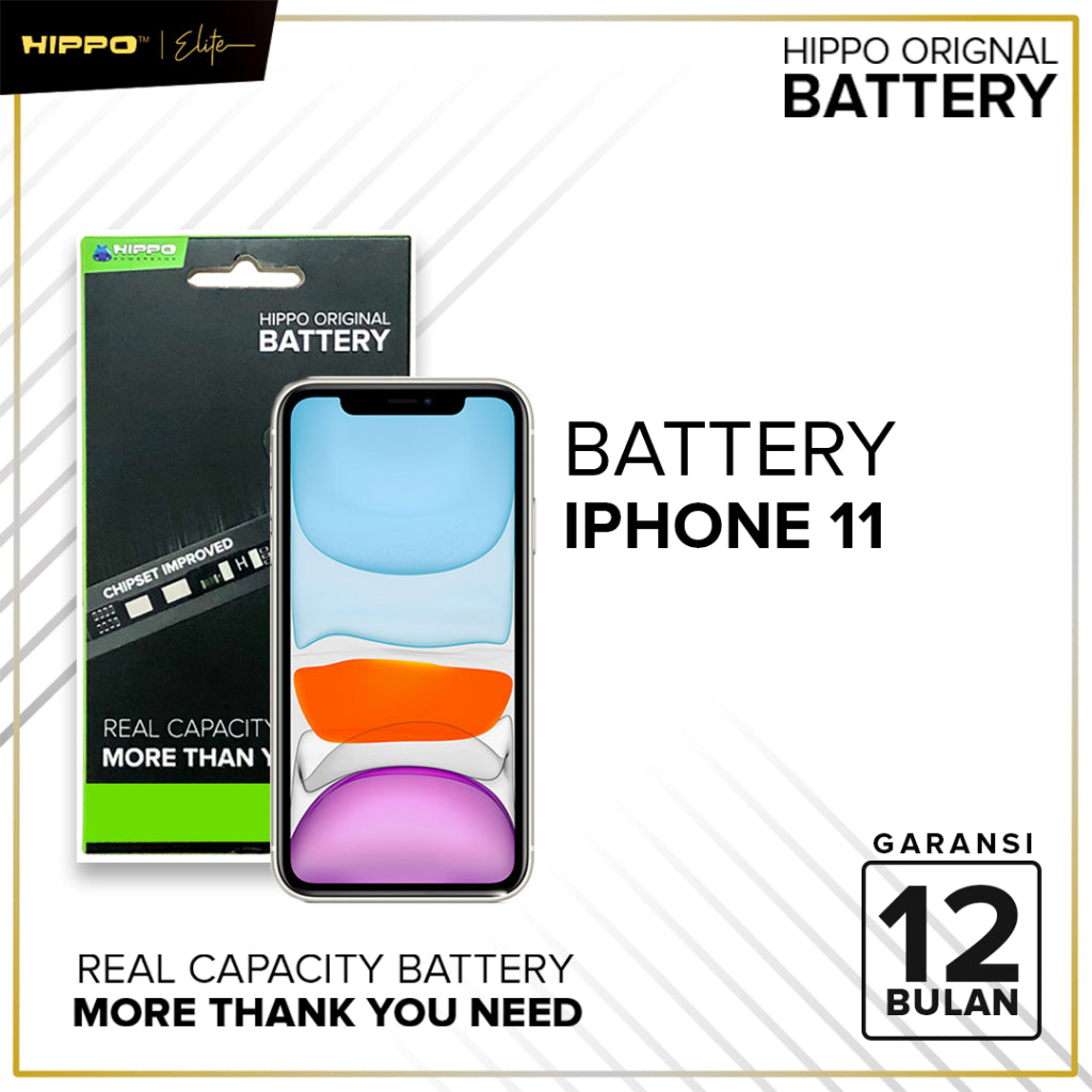 Hippo Baterai All Type iPhone X - iPhone 12 Pro Max 100% Original Batere Premium Garansi Battery Series 5