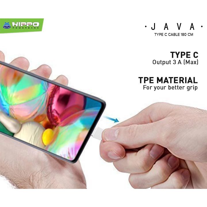 Hippo Java Cable Type C 180CM Support Quick Charging Android 3