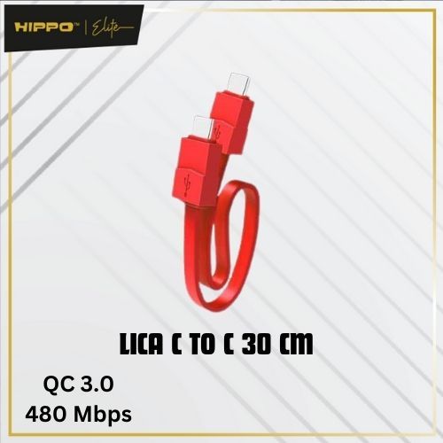 Hippo Kabel Lica Mini C to C , Micro , Type-C , Lightning 30cm support Quick Charging 3.0 Cable 2
