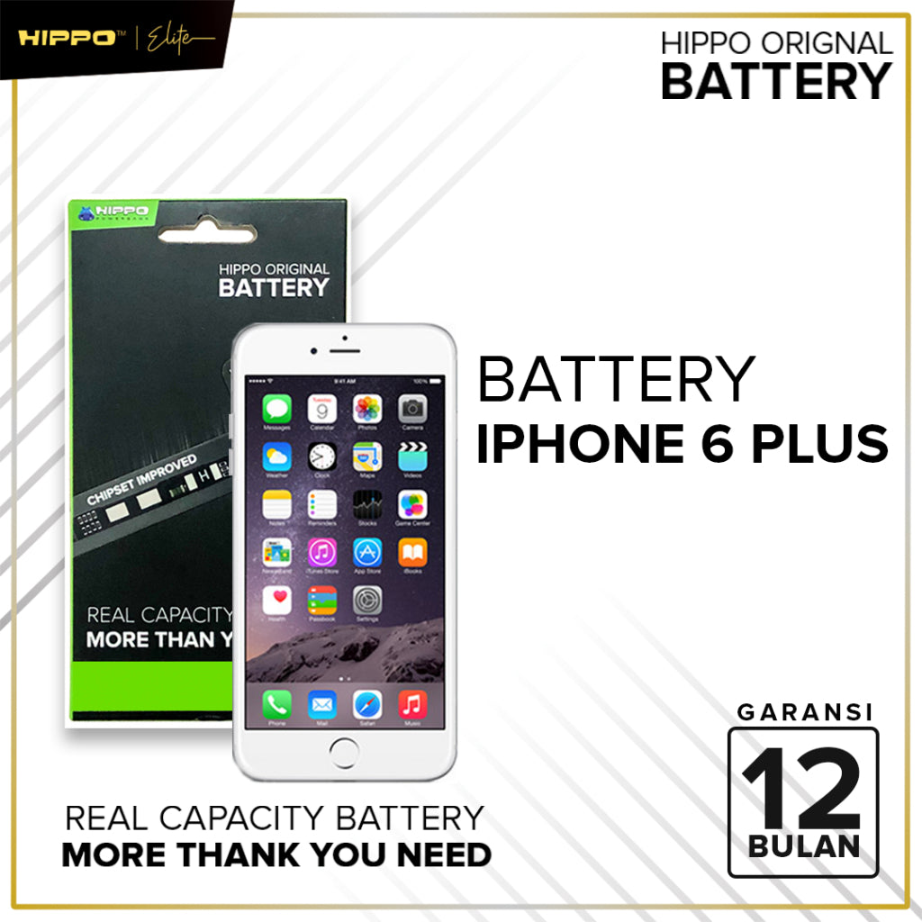 Hippo Baterai All Type iPhone 4 - iPhone 8 Plus 100% Original Batere Premium Garansi Battery Series 2