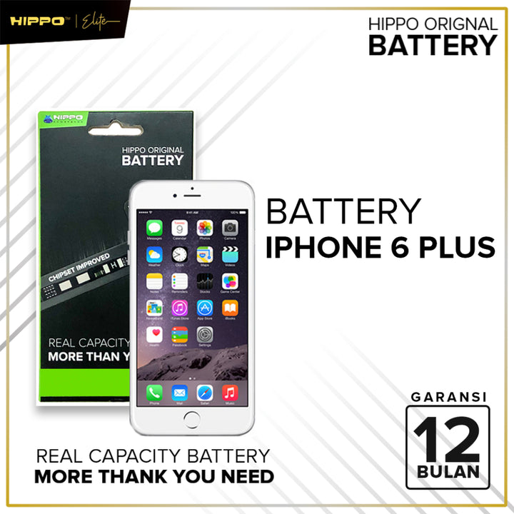 Hippo Baterai All Type iPhone 4 - iPhone 8 Plus 100% Original Batere Premium Garansi Battery Series 2