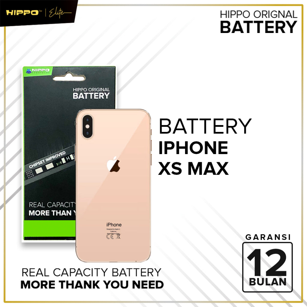 Hippo Baterai All Type iPhone X - iPhone 12 Pro Max 100% Original Batere Premium Garansi Battery Series 4