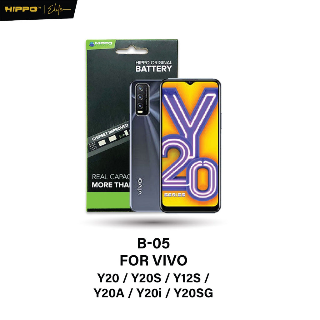 Hippo Baterai VIVO B-05 Y20 / Y20S / Y20A / Y20i / Y20SG 5000Mah | B05 | Original Cell Battery Batere Batrai