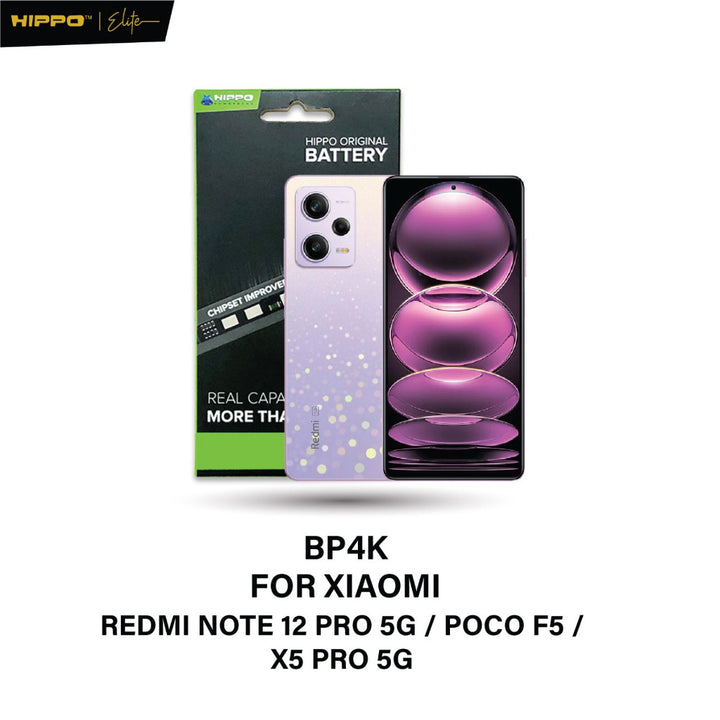 Hippo Baterai Xiaomi BP4K Redmi Note 12 Pro 5G / POCO F5 / X5 PRO 5G 5000mAh Battery Batere Batrai Batre Original Cell