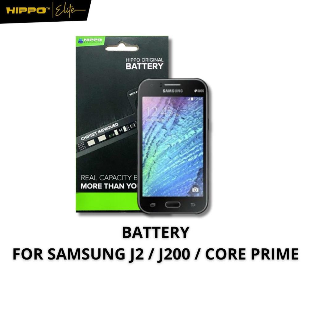 Hippo Baterai Samsung J2/CORE PRIME/WIN2 DUO 2000 mAh Original Batere Premium Batu Batre Batrai Handphone Garansi Resmi