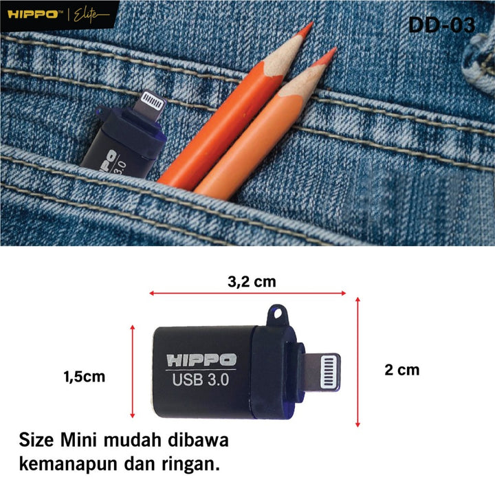 Hippo OTG Adapter Converter DD03 USB A to Lightning iPhone iPad Plug Murah Connector Adaptor Connecter Fast Tr 3