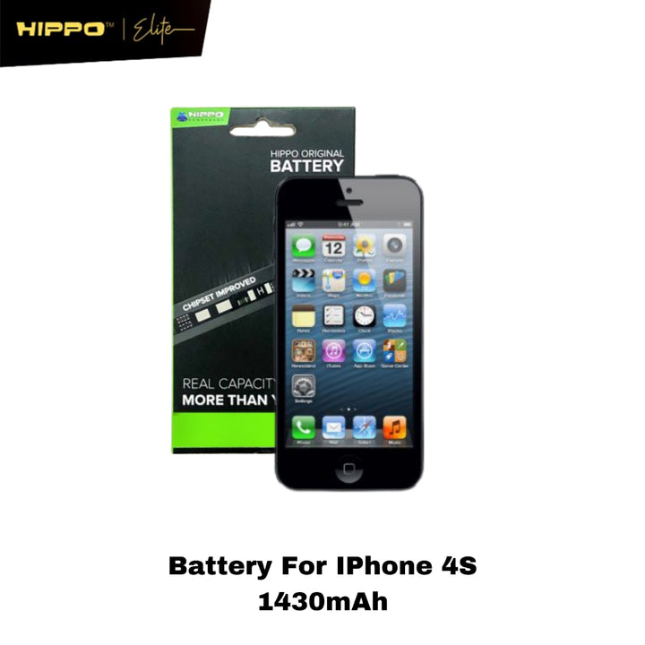 Hippo Baterai Original iPhone 4 S 1430mAh Original Cell Battery Batere Batrai Garansi Resmi