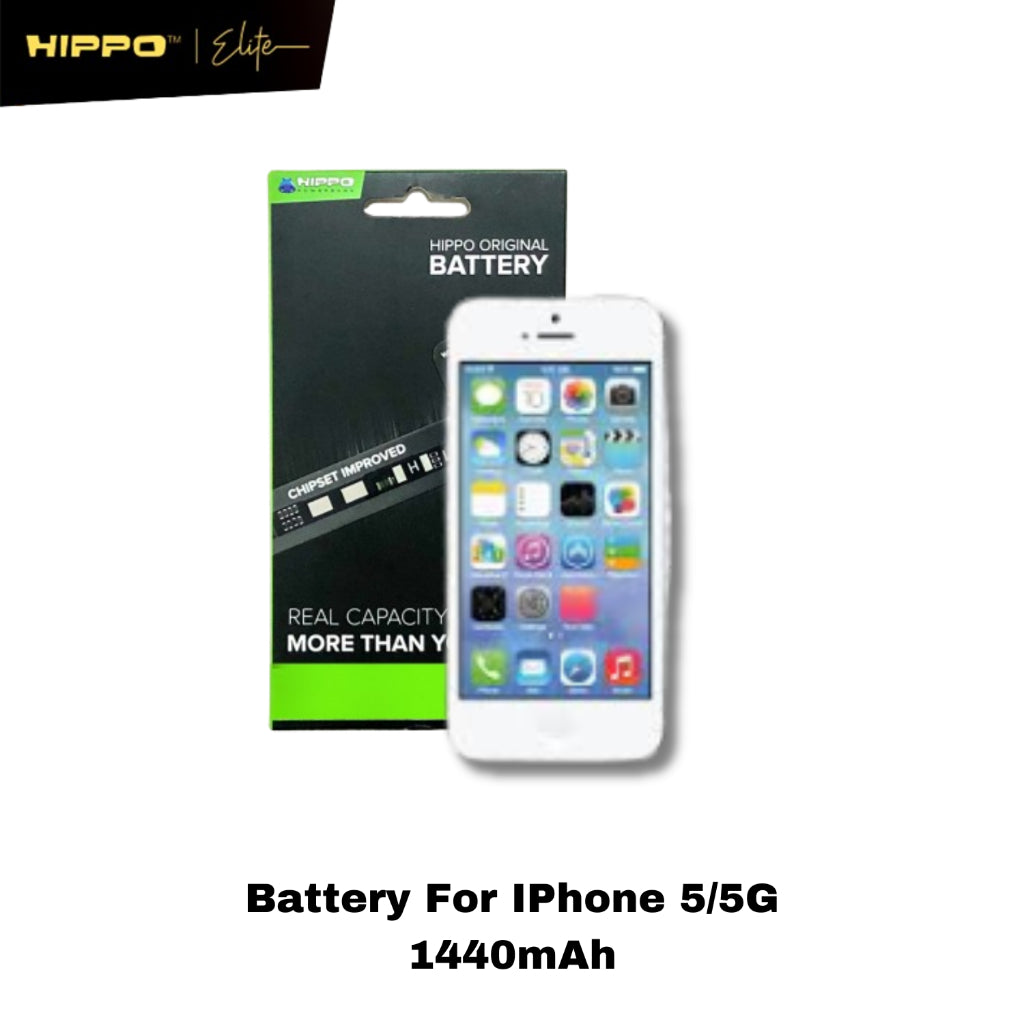 Hippo Baterai Original iPhone 5 / 5G 1440mAh Original Cell Battery Batere Batrai