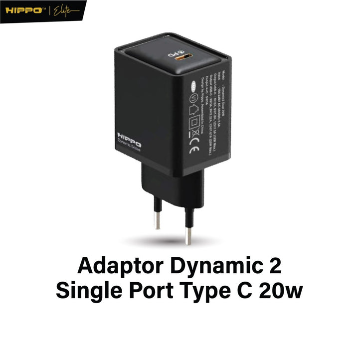 Hippo Adapter Charger Dynamic2 PD Singel Port Power Delivery Dual Port 20W Black 6