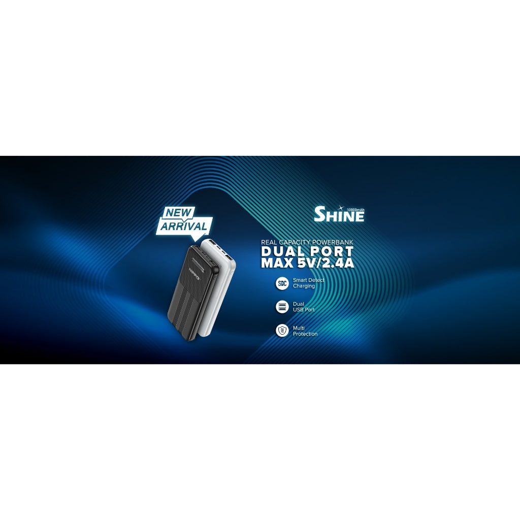Hippo Power Bank Fast Charging Shine 20000Mah DUAL USB A+C 2.4A SDC 5