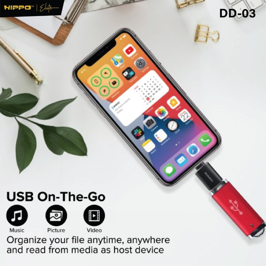 Hippo OTG Adapter Converter DD03 USB A to Lightning iPhone iPad Plug Murah Connector Adaptor Connecter Fast Tr 4