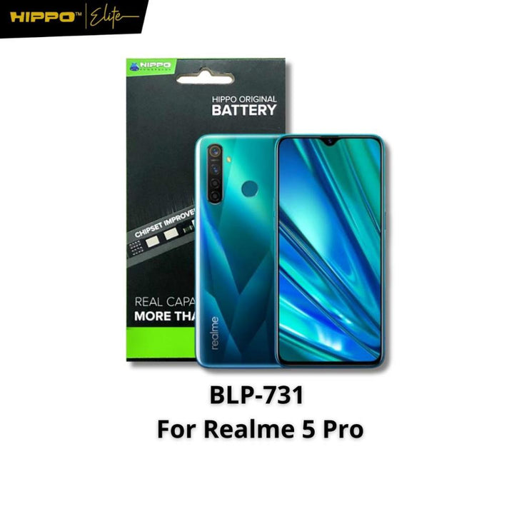 Hippo Baterai REALME 5 PRO BLP731 4000mAh BLP-731 Original Cell Battery Batere Batre Batrai