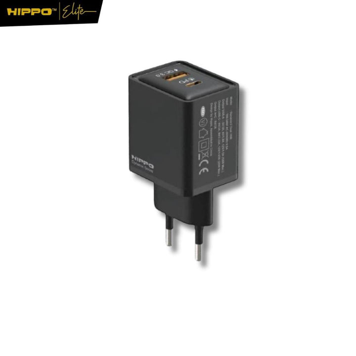 Hippo Adapter Charger Dynamic2 PD Singel Port Power Delivery Dual Port 20W Black