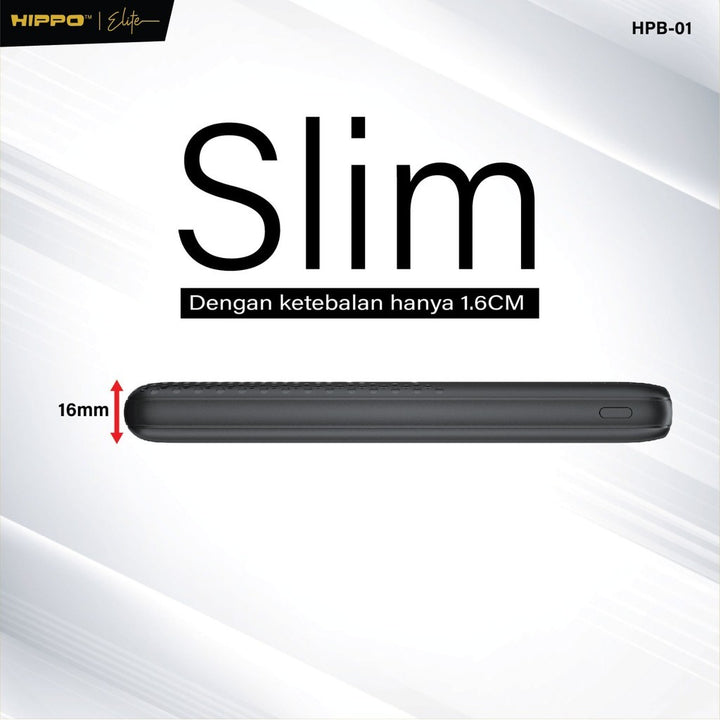 Hippo Powerbank HPB-01 10.000 Mah Sdc 2.4A Dual Output Usb A Dual Input Usb C Micro Garansi Resmi Hippo 5