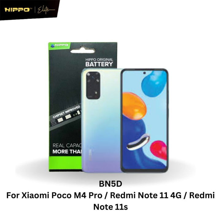 Hippo Baterai Xiaomi BN5D Poco M4 Pro / Redmi Note 11 4G / Redmi Note 11s 5000mAh  Battery Batere Batrai Batre Original