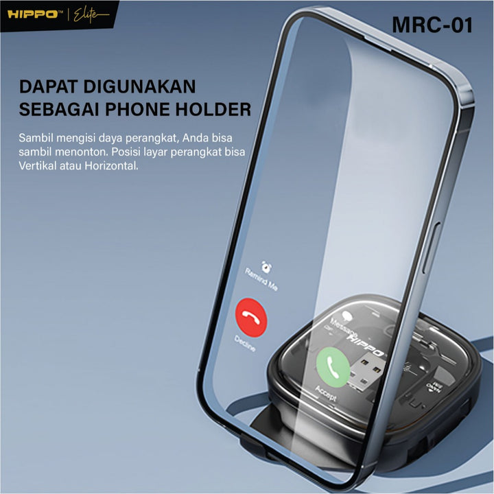 Hippo Elite MRC-01 Charging Box RETRACTABLE KABEL FAST Charging C TO C 60W 8 in 1 MULTIFUNCTIONAL STORAGE SET  8