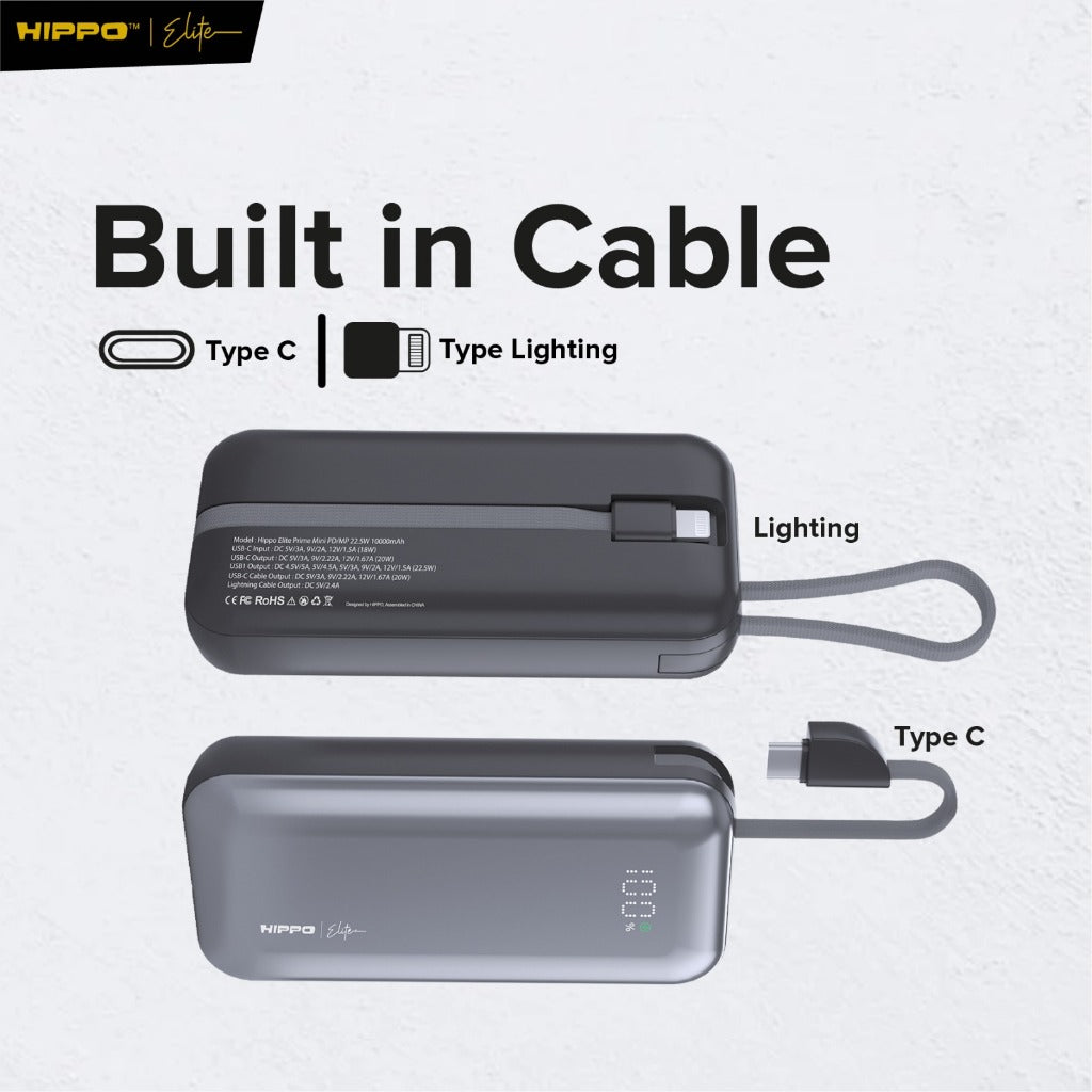 Hippo Elite Powerbank Prime Mini 10000mAh PD 22,5Watt  Flight Friendly 4