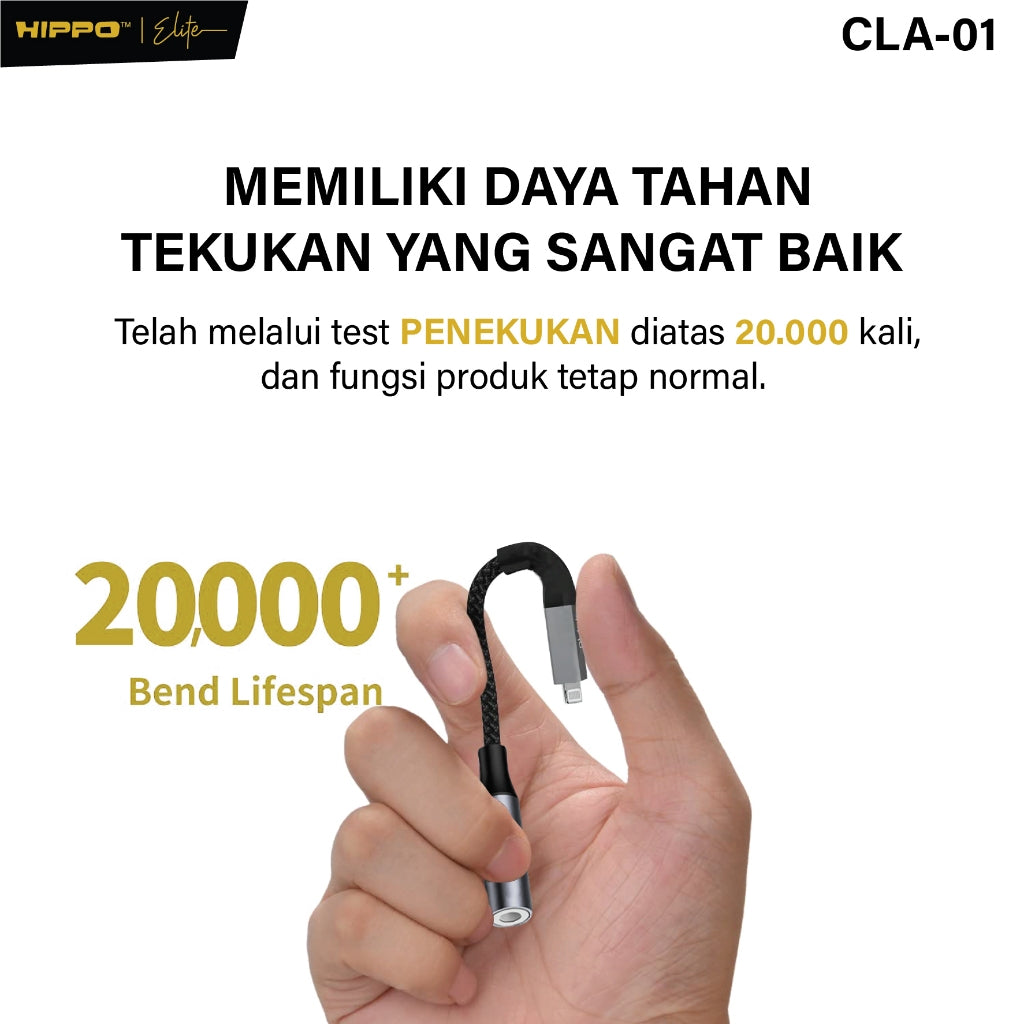 HIPPO Kabel CONVERTER CLA-01 Lightning to DC Aux 3.5mm Audio Open Mic untuk Iphone 7 8 X XR 11 12 13 14 Pro Ma 3
