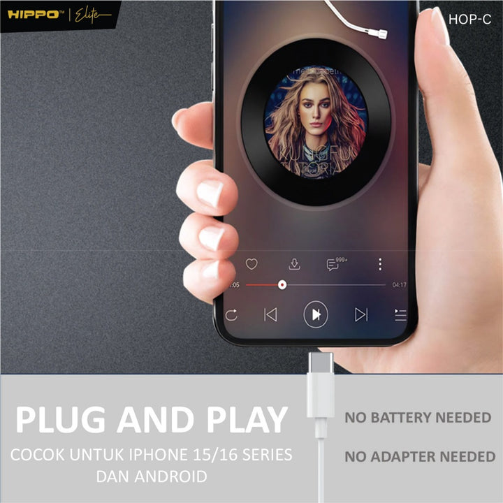 Hippo Wired Earphone type-C HOP-C Kabel 8