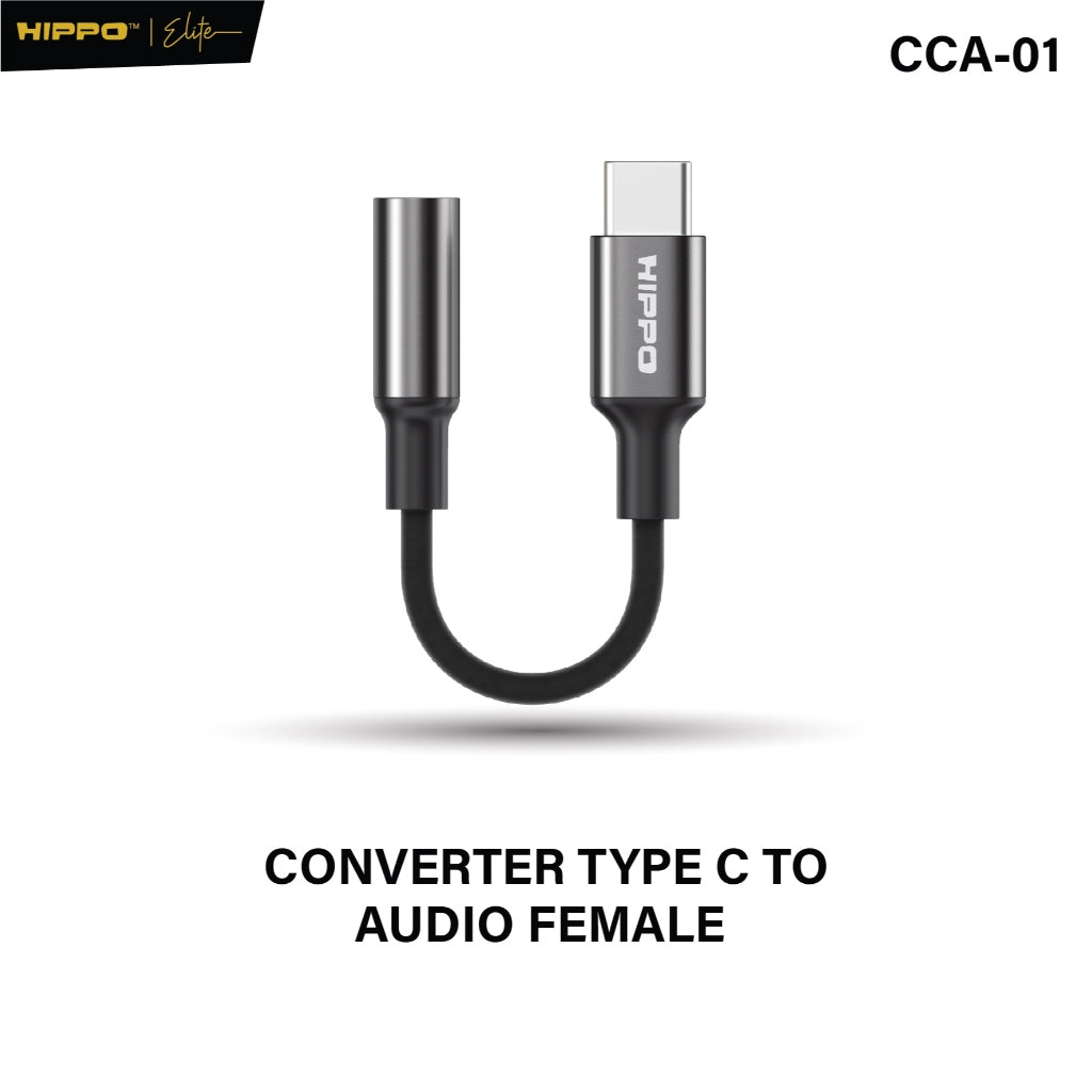 HIPPO Kabel CONVERTER CCA-01 Type C to DC Aux 3.5mm Audio Open Original Adapter