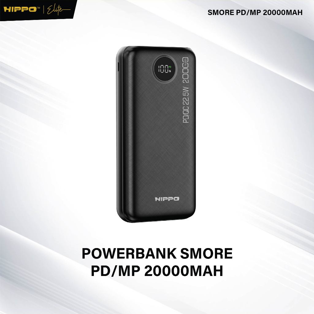 Hippo Powerbank Smore PD 22,5W 20000mAh Quick Fast Charging Power Bank Type C Power Delivery QC 5 2 Port Outpu 2