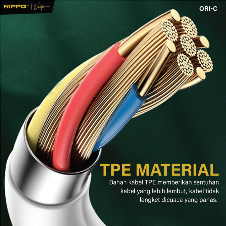 Hippo Elite Earphone Wired ORI-C Satuan Android Pad Earphone Headset Type-C Smart Button 5