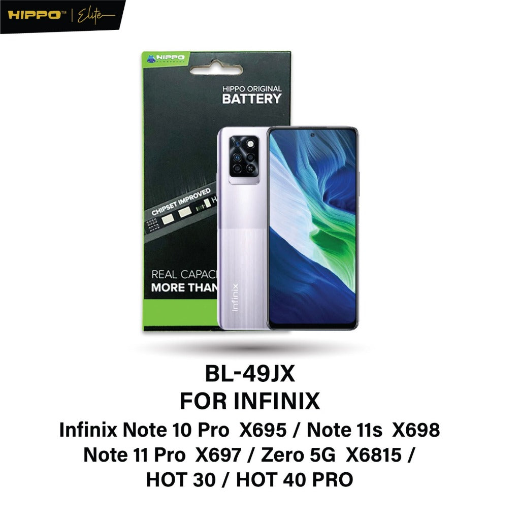 Hippo Baterai INFINIX BL-49JX 5000mAh Note 10 Pro X695 | Note 11 Pro X697 | Zero 5G X6815 | Note 11S X698 | Battery Batr