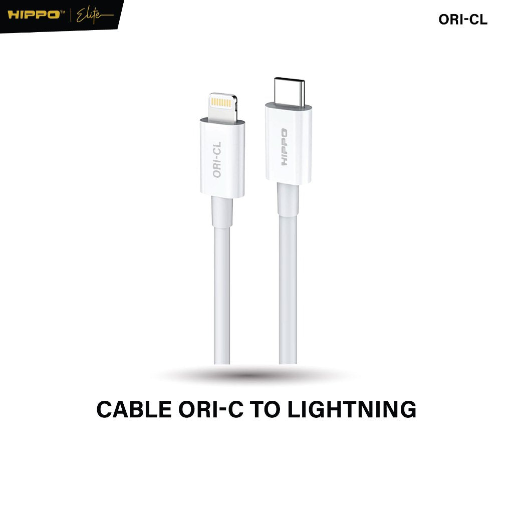 Hippo Elite Kabel PD Cabel Charging ORI 30W C TO L White Super fast charging