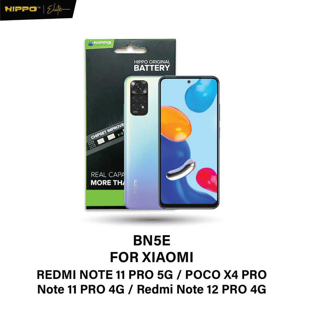 Hippo Baterai Xiaomi BN5E Redmi Note 11 PRO 5G / Redmi Note 11 PRO 4G / Poco X4 Pro Redmi Note 12 PRO 4G 5000mAh Battery