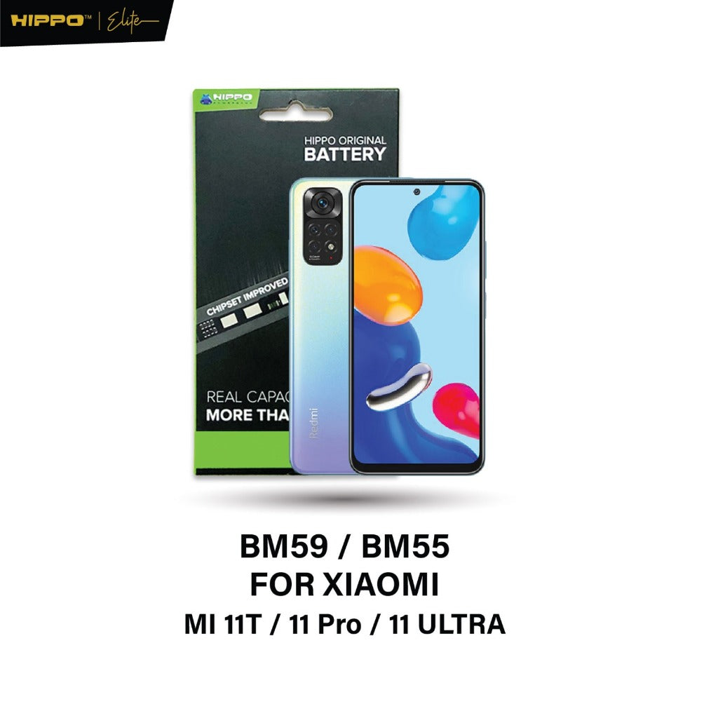 Hippo Baterai Xiaomi BM55/BM59 Mi 11T  /  Mi 11 Pro / Mi 11 Ultra 5000mAh Battery Batere Batrai Batre Original Cell
