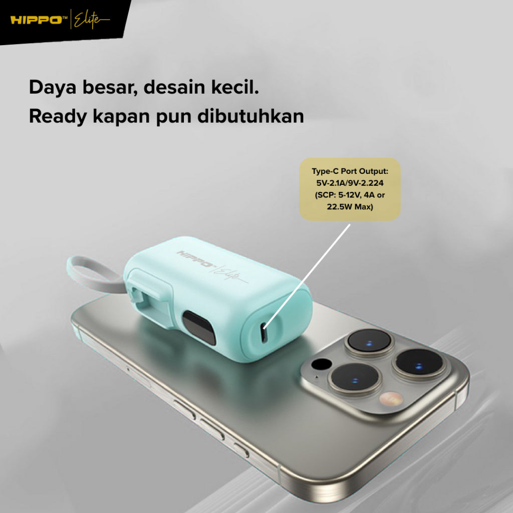 [CCC Certified] Hippo Elite Powerbank Pearl 5000mAh / 10000mAh / Dock Only / Full 1 Set  PD 22,5W Power Delive 7