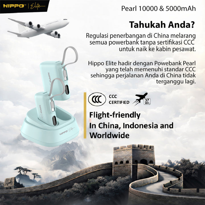 [CCC Certified] Hippo Elite Powerbank Pearl 5000mAh / 10000mAh / Dock Only / Full 1 Set  PD 22,5W Power Delive 9