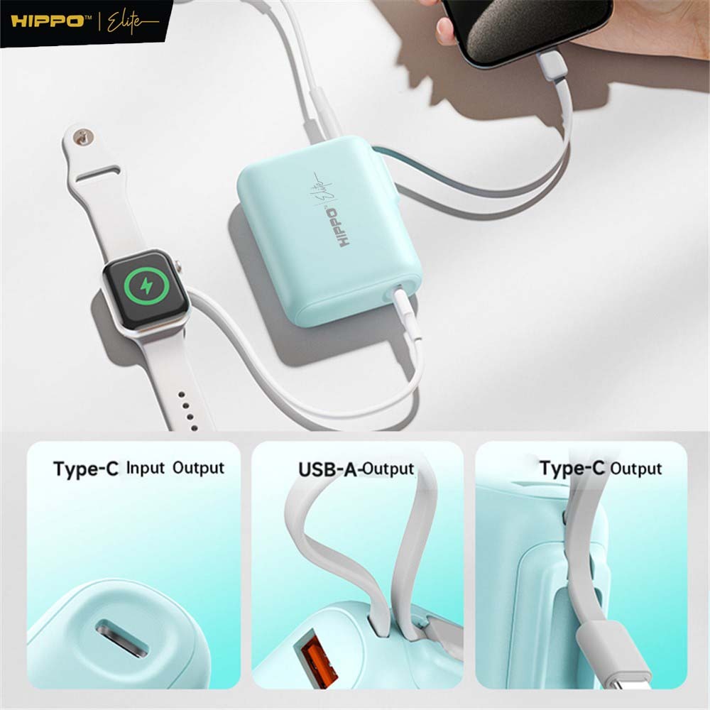 [CCC Certified] Hippo Elite Powerbank Pearl 5000mAh / 10000mAh / Dock Only / Full 1 Set  PD 22,5W Power Delive 8