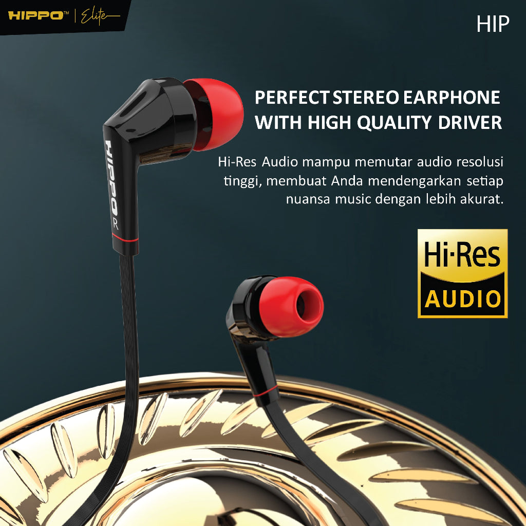 Hippo Earphone HIP Super Bass Jack 3.5mm Wired Handsfree Android Original Earbuds Headset 2