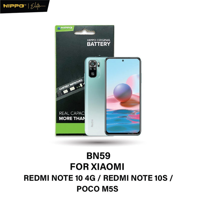 Hippo Baterai XIAOMI BN59 XIAOMI REDMI NOTE 10 4G NOTE 10S POCO M5S 5000mAh Battery Batere Batrai Batre Original Cell Ga
