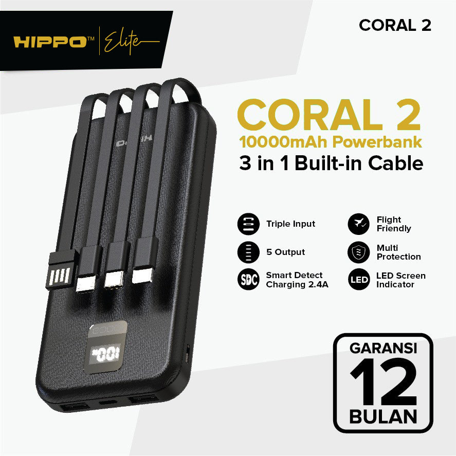 Hippo Elite Power Bank Coral2