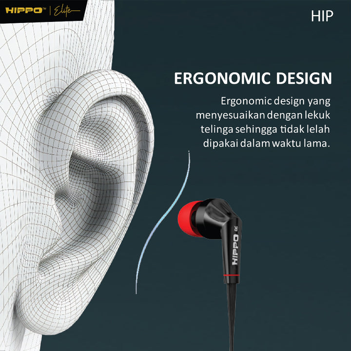 Hippo Earphone HIP Super Bass Jack 3.5mm Wired Handsfree Android Original Earbuds Headset 7