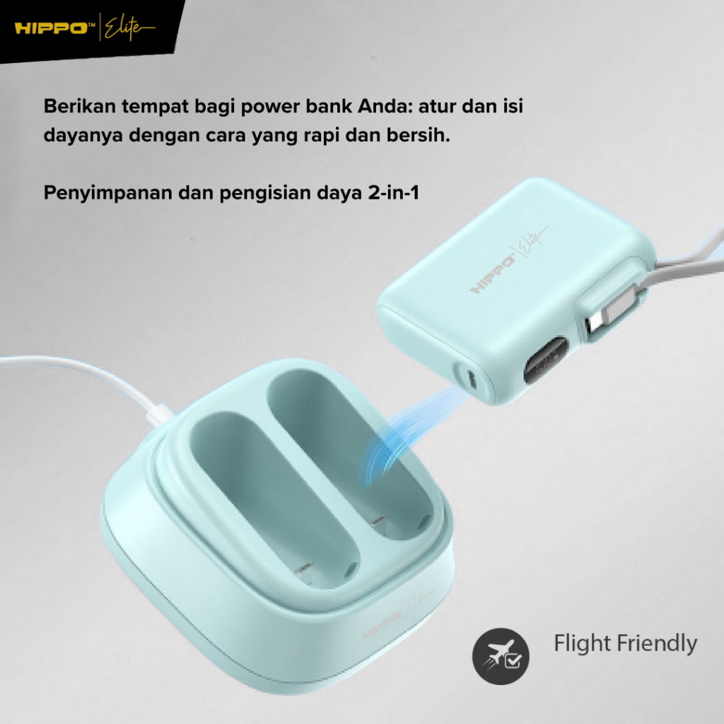 [CCC Certified] Hippo Elite Powerbank Pearl 5000mAh / 10000mAh / Dock Only / Full 1 Set  PD 22,5W Power Delive 5