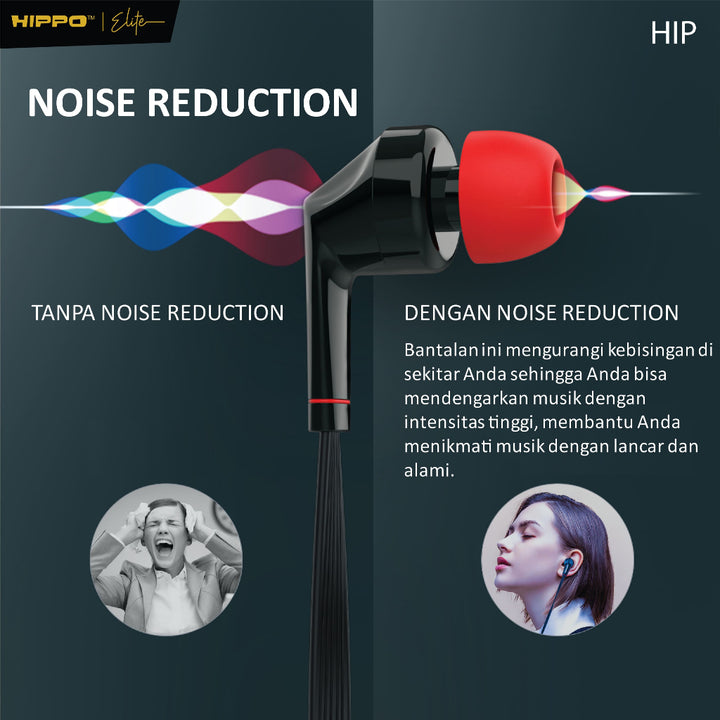 Hippo Earphone HIP Super Bass Jack 3.5mm Wired Handsfree Android Original Earbuds Headset 6