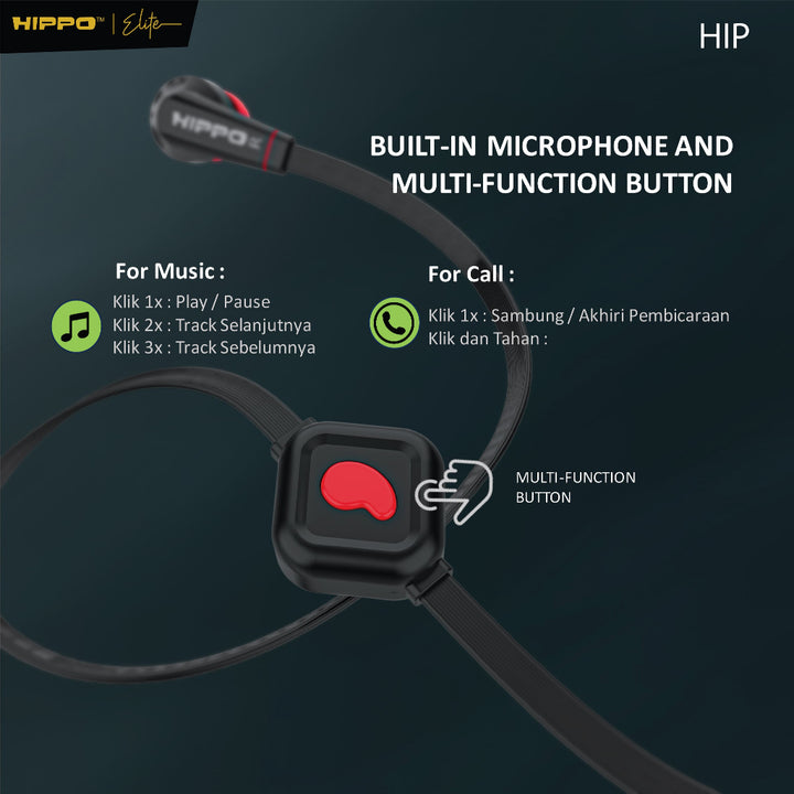 Hippo Earphone HIP Super Bass Jack 3.5mm Wired Handsfree Android Original Earbuds Headset 4