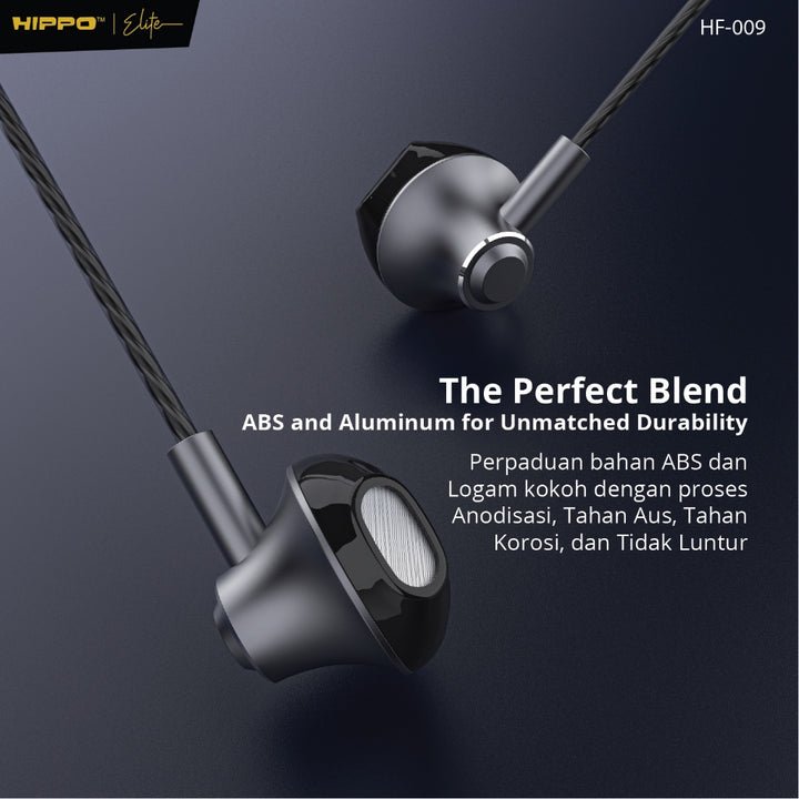 Hippo Earphone HF-009 Super Bass Jack 3.5 mm Wired Handsfree Android Original Earbuds Headset 6