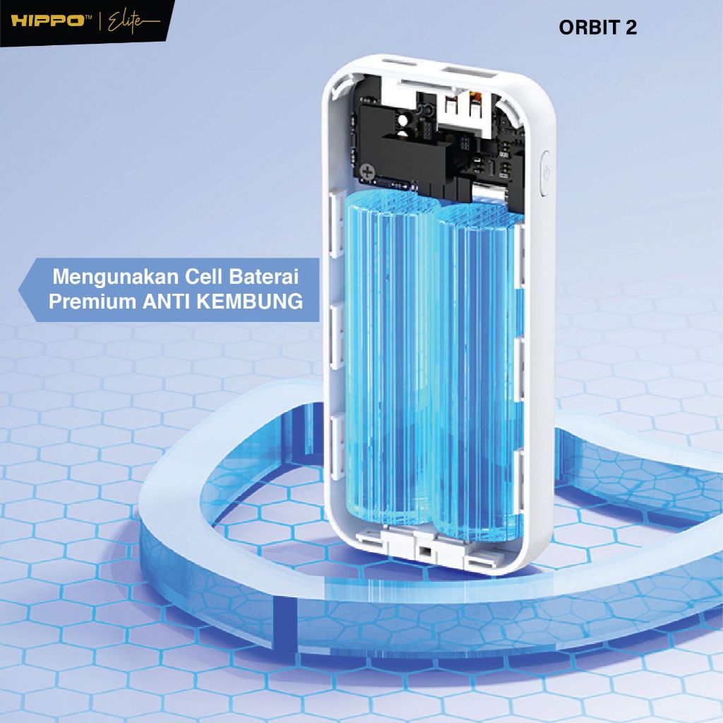 Hippo Powerbank Orbit2 10.000 Mah Pd 22.5W Type C Lightning Fast Charging Power Delivery Mini Size With Led In 6