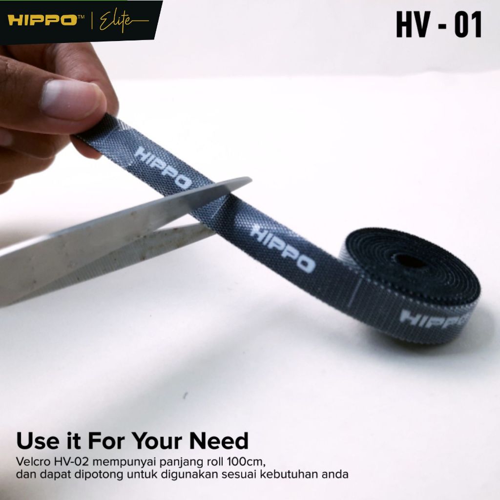 Hippo HV-01 Kabel Organizer Pengikat kabel Roll 100cm 2