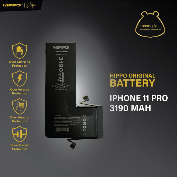 Hippo Baterai IPHONE 11 PRO 3190MAH ORIGINAL Cell Batu Baterai Batere Batrai