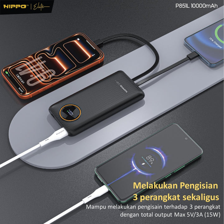 Hippo Elite Sertifikasi CCC P851L PD 22.5W Fast Charging 10.000 Mah 6
