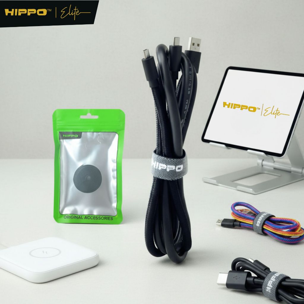 Hippo HV-01 Kabel Organizer Pengikat kabel Roll 100cm 5
