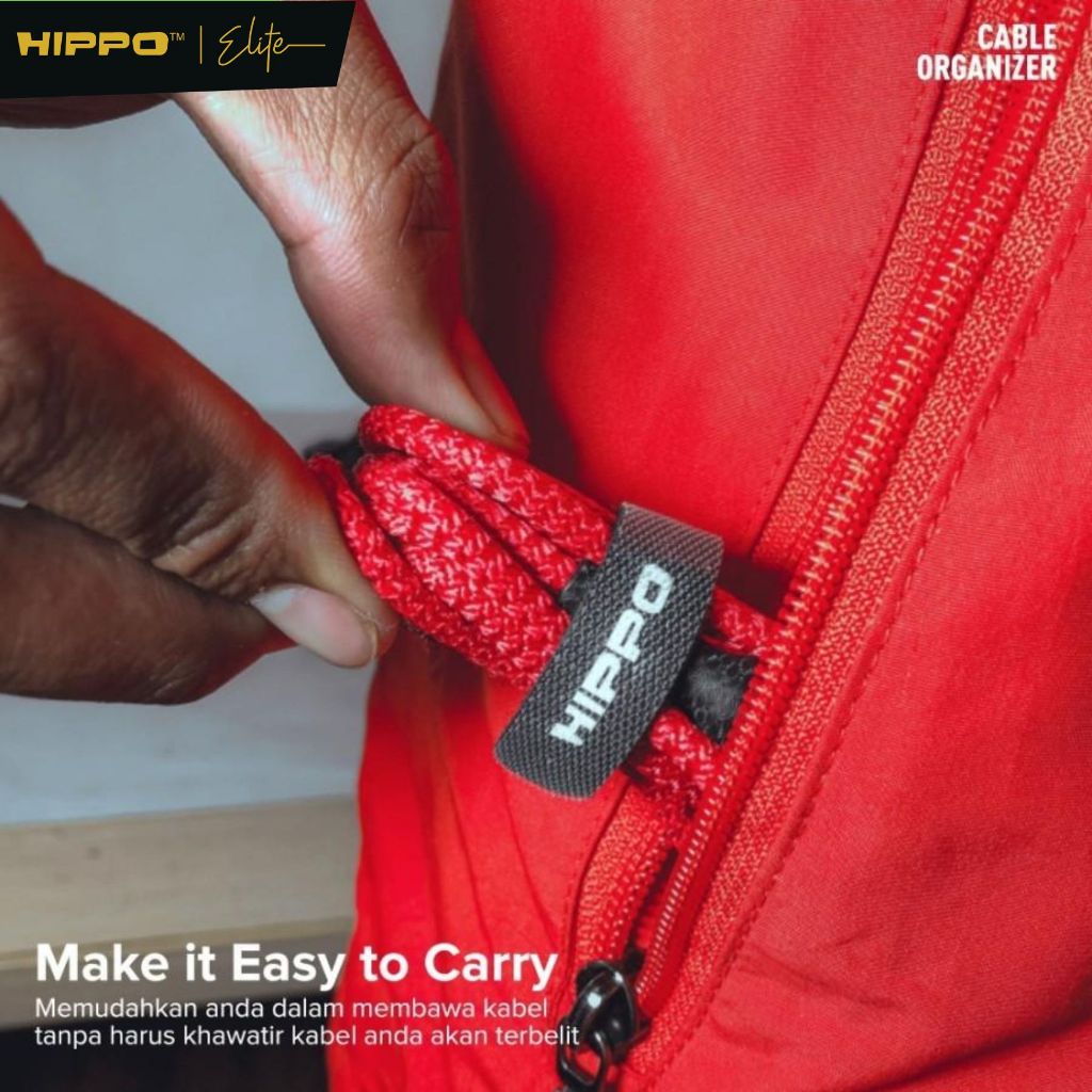 Hippo HV-01 Kabel Organizer Pengikat kabel Roll 100cm 7
