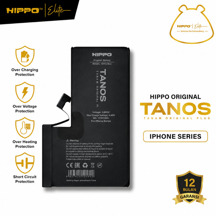Hippo Baterai TANOS High Capacity For All iPhone Batere Battery iPhone Original Cell Batrai